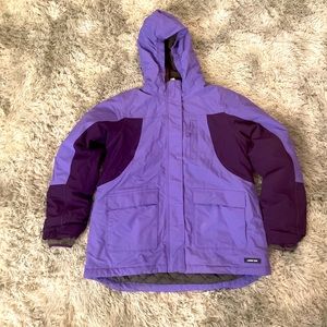 Lands End Girls Coat Parka SKI Squall Winter Purple Lavendar SZ XL / GIRLS 16